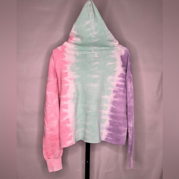 NWT 🏄♀️ Ron Jon Surf Shop Cropped Tie Dye Pullover Hoodie XS - Picture 3 of 4